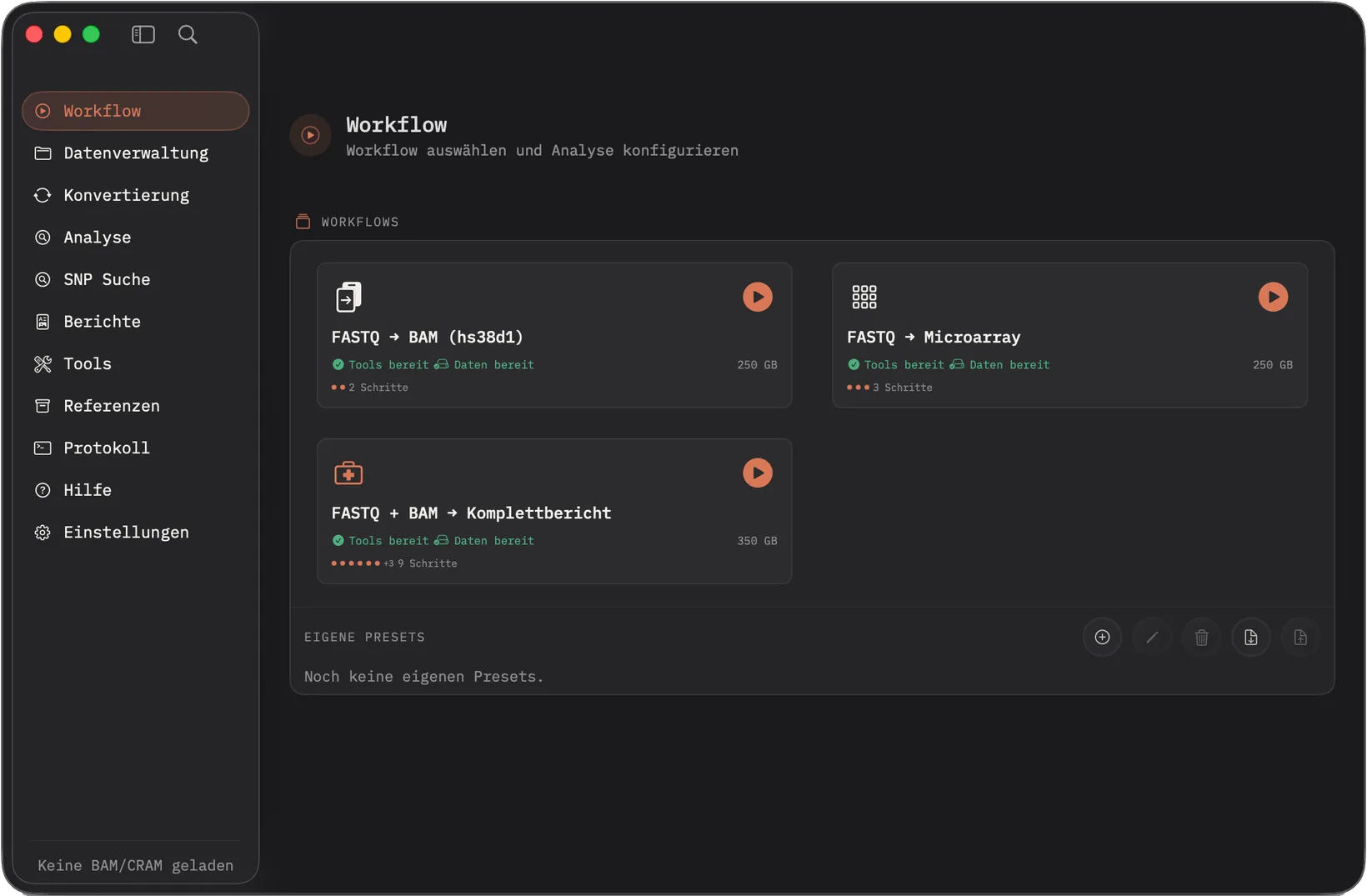 Genome Workflow Screenshot