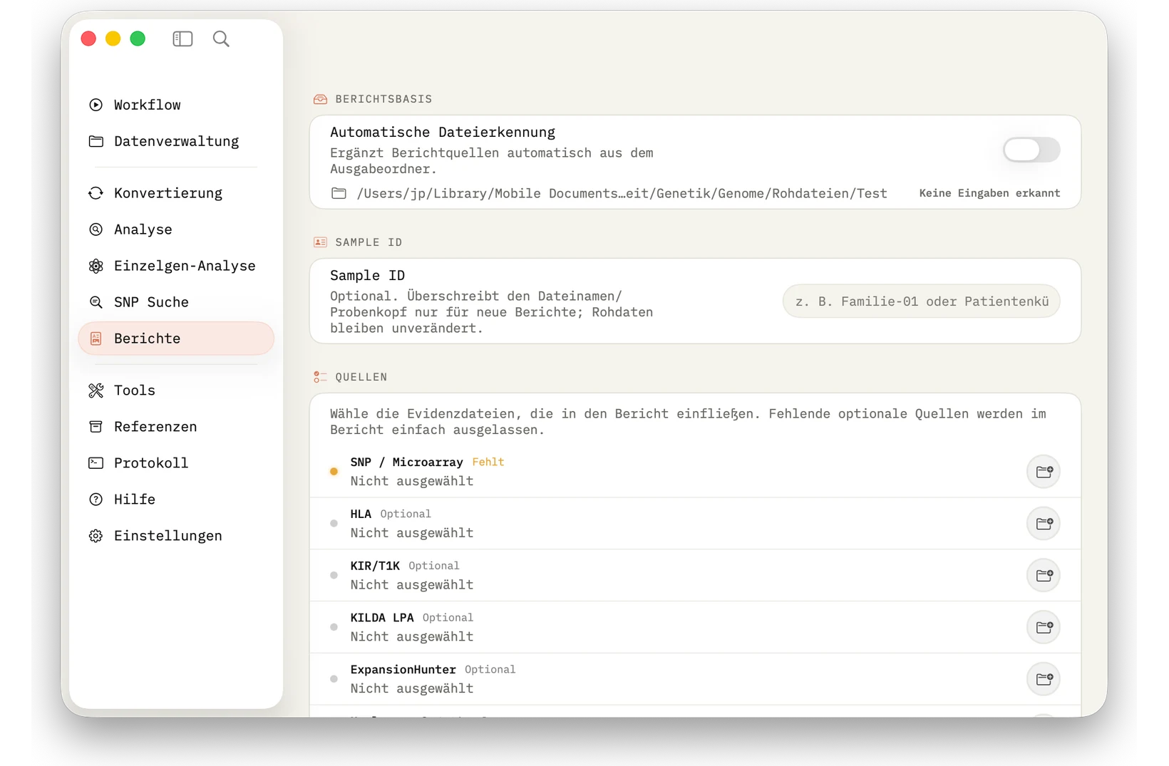 Berichte: PDF-first Berichte mit Datenbasis, Evidenz, Vorsichtshinweisen, TOC und reproduzierbarer Provenienz.