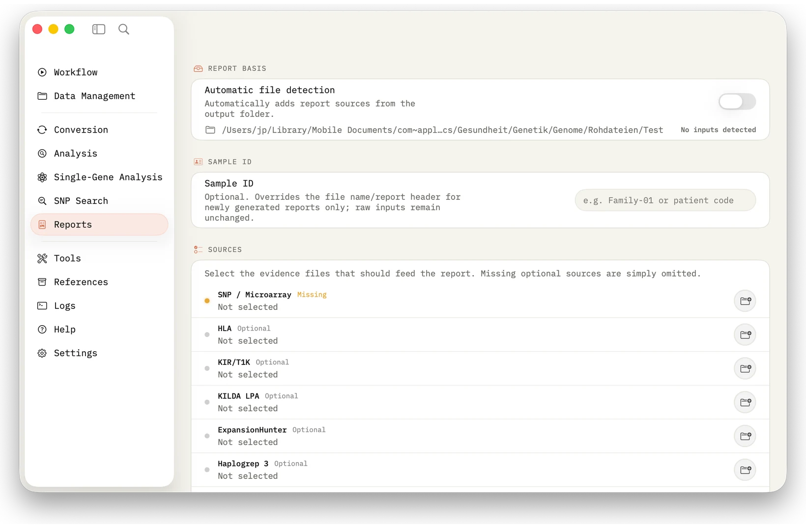 Reports: PDF-first reports with data basis, evidence, cautionary notes, TOC and reproducible provenance.